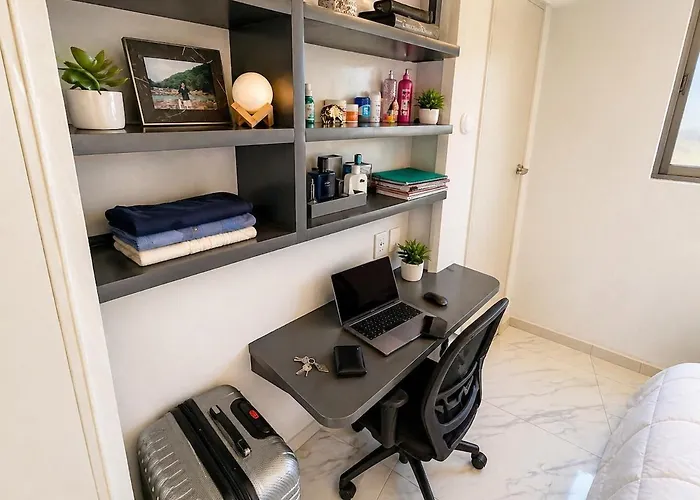 De Y Bano Privado A 8 Min Del Estadio - Terraza - Servicios Exclusivos Mexico City